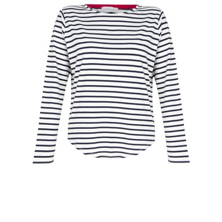 Chalk Fleur Stripe T Shirt - Blue
