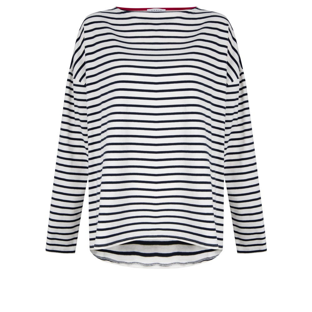 Chalk Bryony Stripe Top Navy