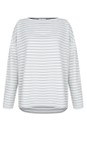 Chalk Ice Blue Bryony Stripe Top  