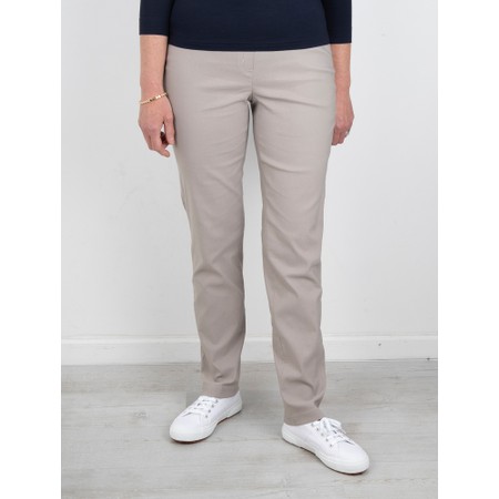 Robell Bella Light Taupe Full Length Trouser - Beige
