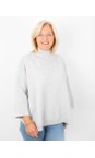 Chalk Silver Vicki Cotton Rib Silver Jumper  