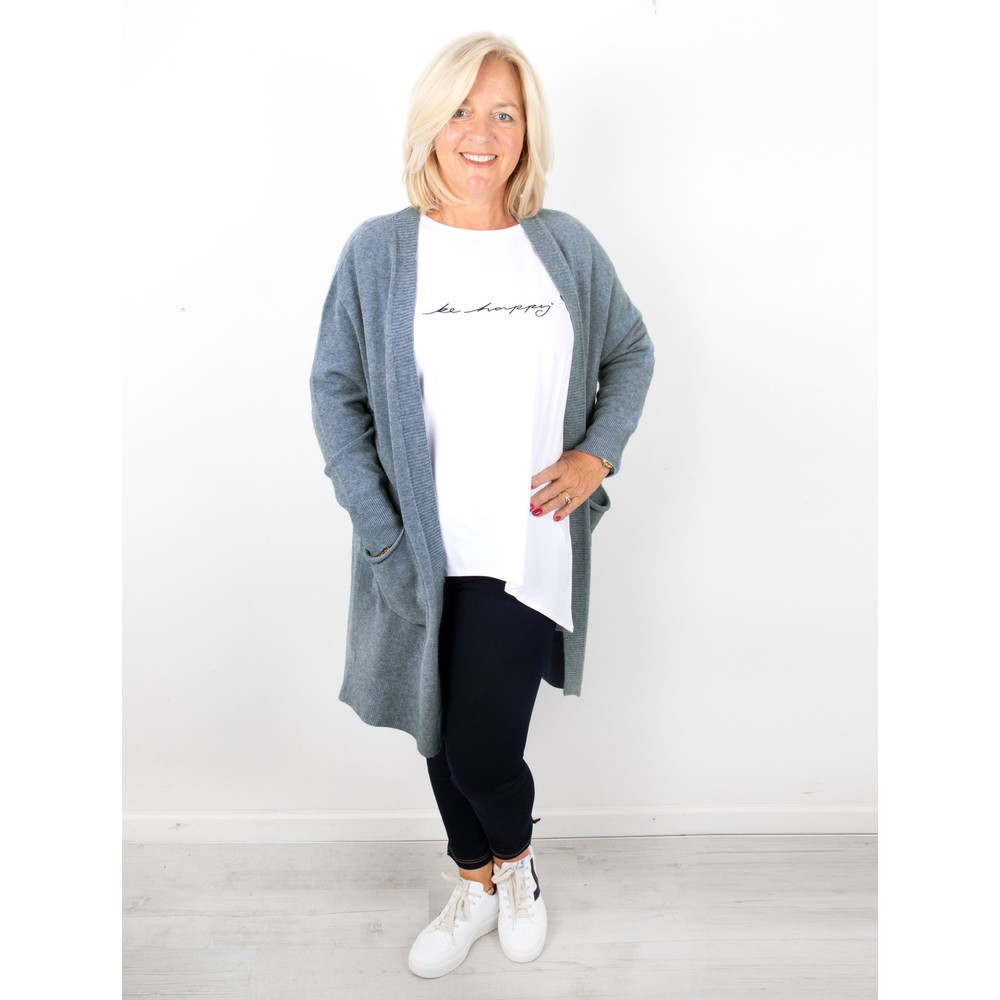 Amazing Woman Purdy Long Cardigan Denim