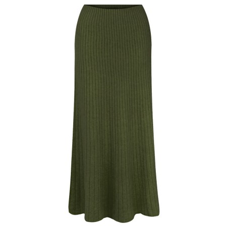 Amazing Woman Sachia Ribbed Long Skirt - Green