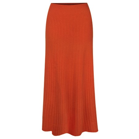 Amazing Woman Sachia Ribbed Long Skirt - Orange