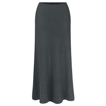 Amazing Woman Sachia Ribbed Long Skirt - Black