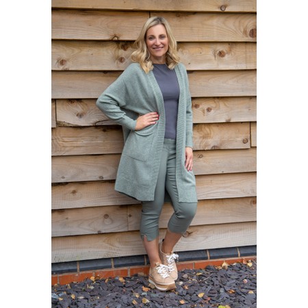 Amazing Woman Purdy Long Cardigan - Green