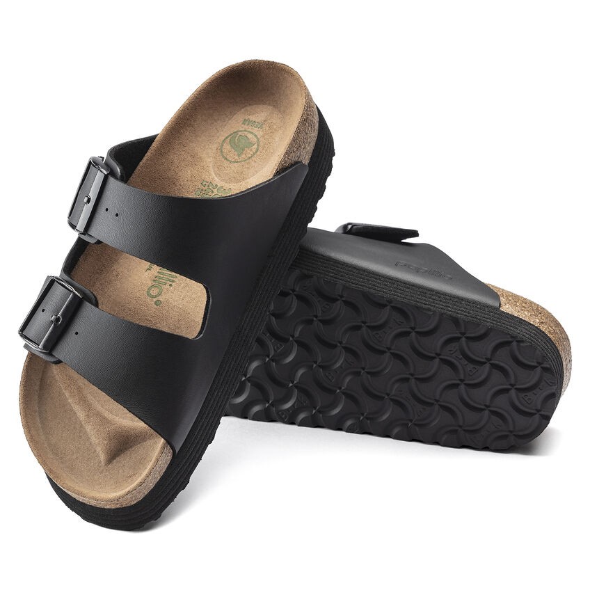 Birkenstock Arizona Vegan Birko-Flor® Groved Platfom Two Strap