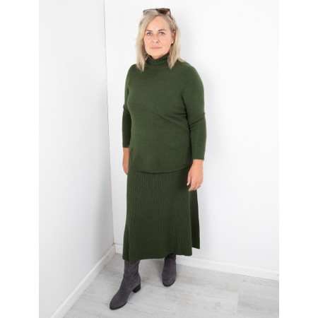 Amazing Woman Sachia Ribbed Long Skirt - Green