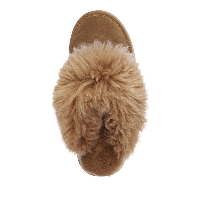 EMU Australia Jolie Sharky Curly slipper in Chestnut