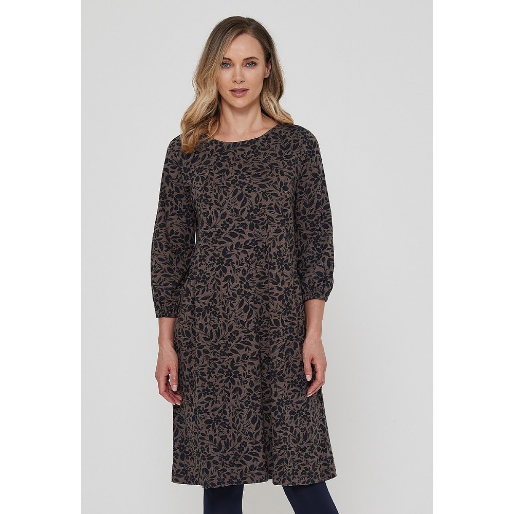 Adini Winter Blossom Print Taylor Dress in Multi