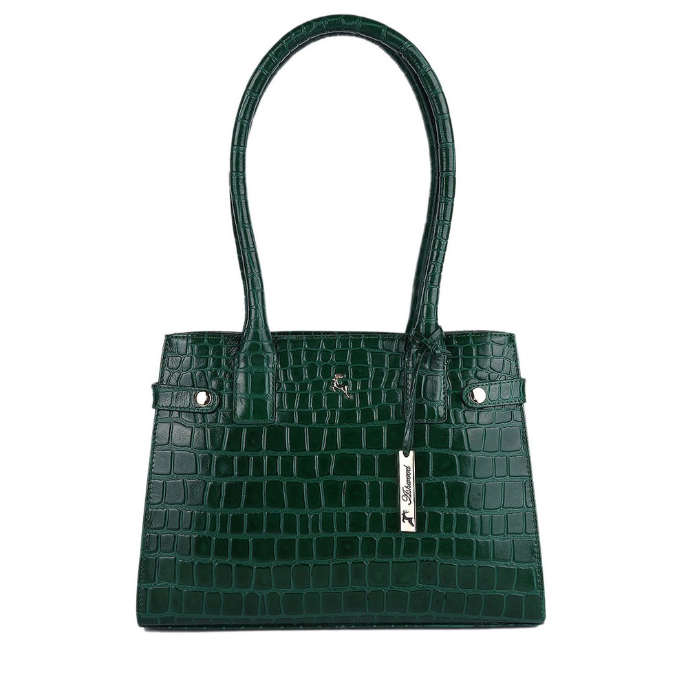 Ashwood Ascott Leather Handbag Green