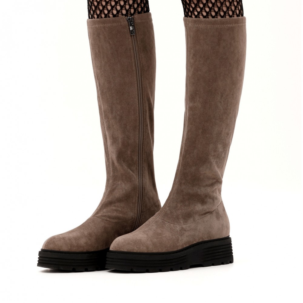 Caprice Footwear Toronto Stretch Long Boot in Cafe