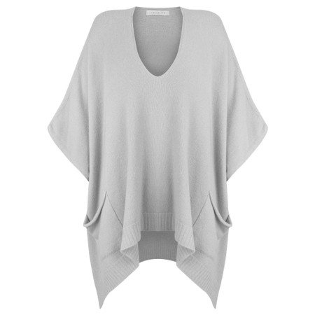 Amazing Woman Carey X Two Pocket Throwover Knit - Metallic