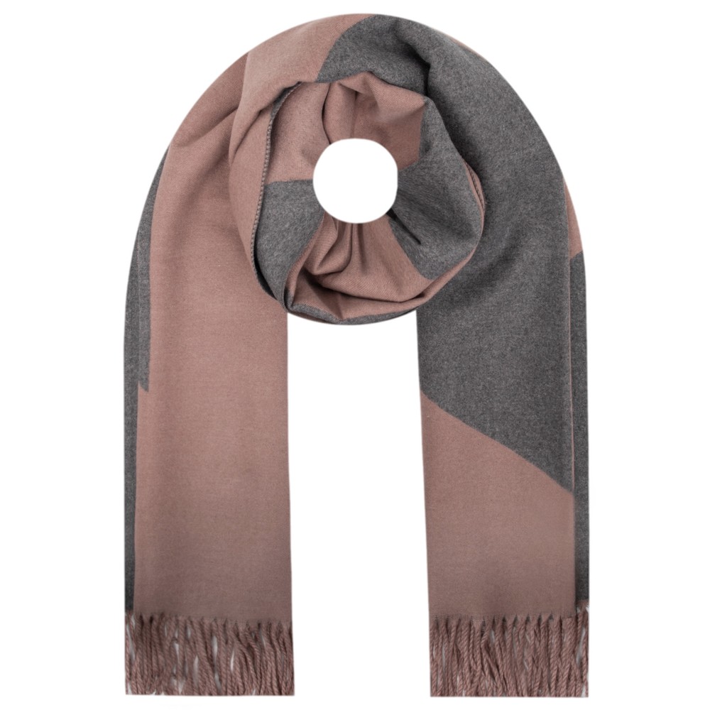 Gemini Label Accessories Geo Reversible Blush Scarf Pink / Grey 