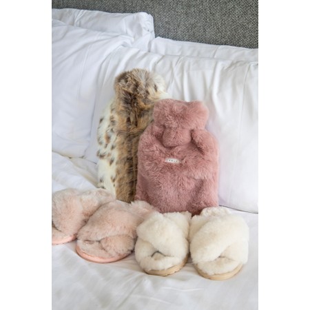 Chalk Teddy Hot Water Bottle - Pink