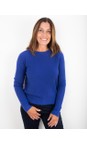 Amazing Woman Blusa Blue Prue Blusa Blue Semi Fitted Round Jumper  