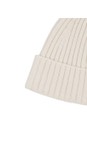 Chalk Cream Cecilia Ribbed Hat  