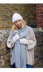 Chalk Cream Cecilia Ribbed Hat  