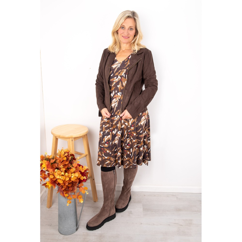 Caprice Footwear Toronto Stretch Long Boot in Cafe