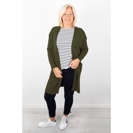 Amazing Woman Purdy Long Cardigan - Green