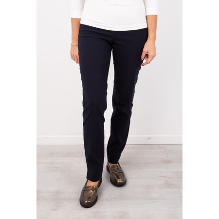 Robell Marie Navy Bengalin Full Length Trouser - Blue