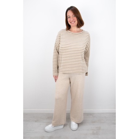 Mama B Gheppio Lievito Plain Fleece Trouser - Off-White
