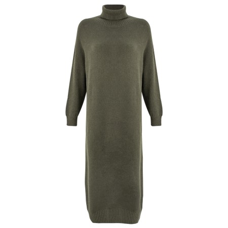 Amazing Woman Paige E Musch Olive Polo Neck Dress - Green