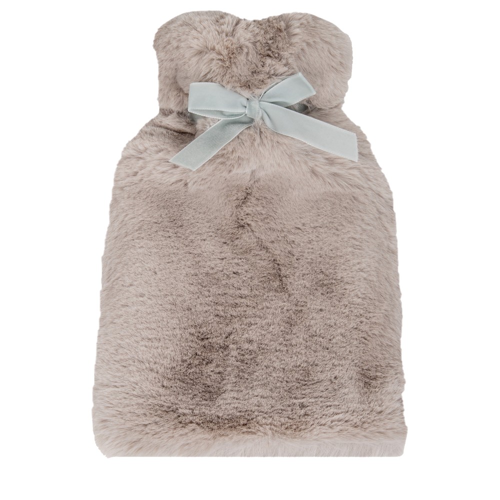 Chalk Teddy Hot Water Bottle Greige