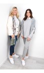 Chalk Ice Blue Bryony Stripe Top  