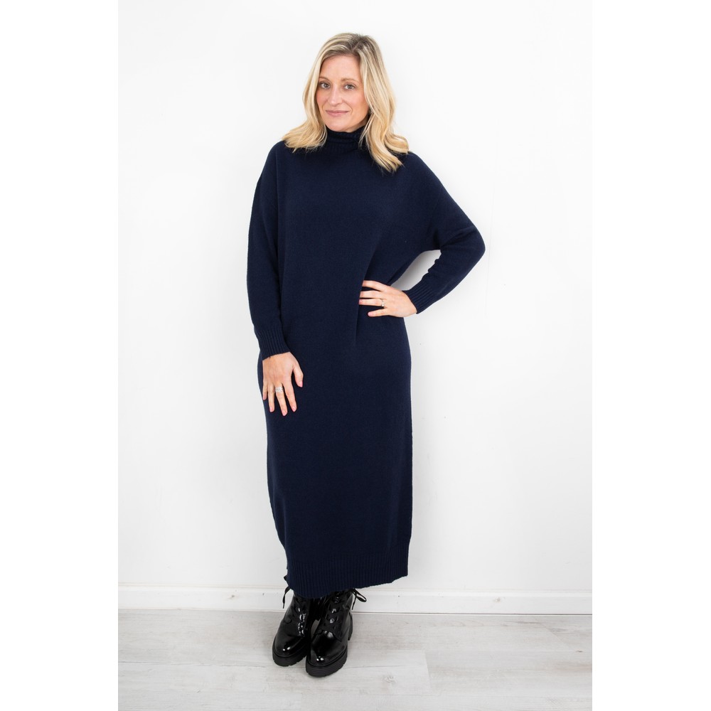 Amazing Woman Paige E Polo Neck Dress Navy