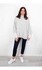 Chalk Silver Vicki Cotton Rib Silver Jumper  
