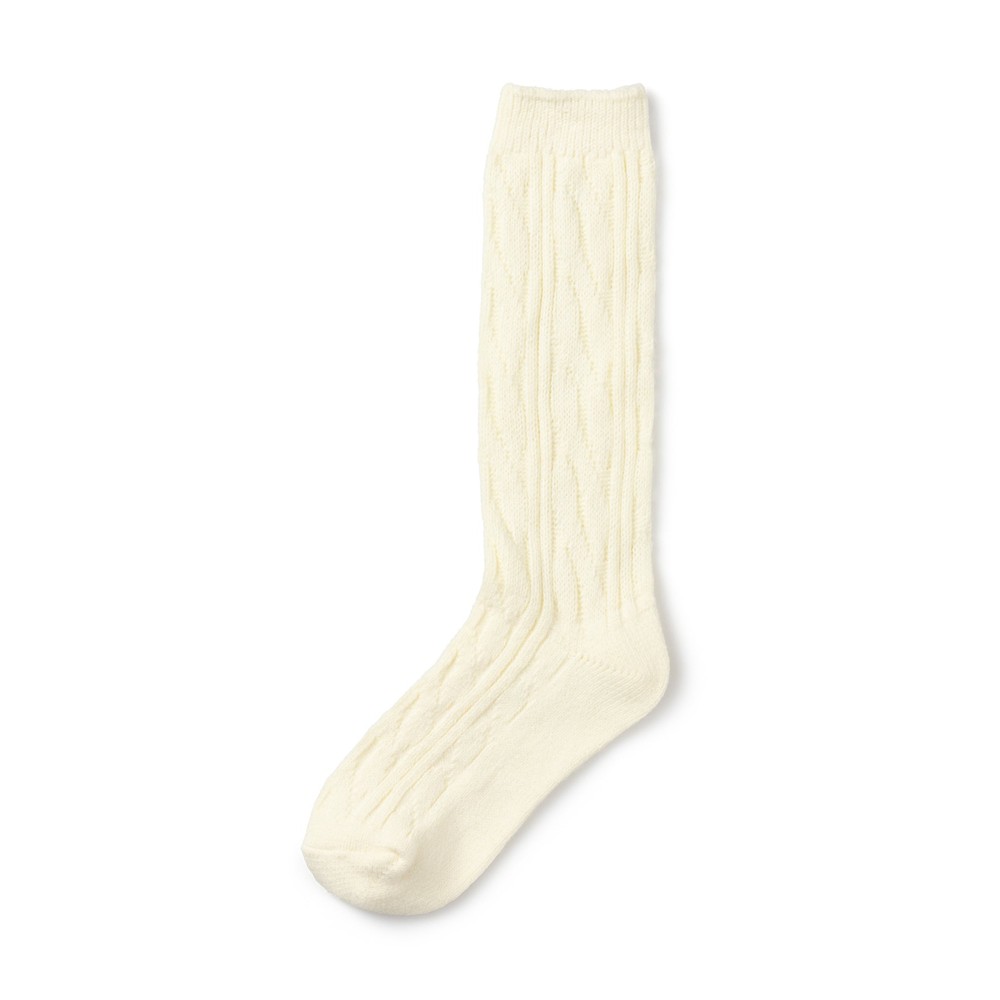 Chalk Cosy Cable Socks Vanilla