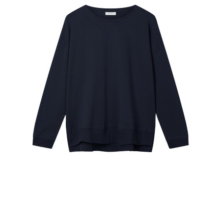 Chalk Lulu Navy Organic Cotton Sweatshirt - Blue