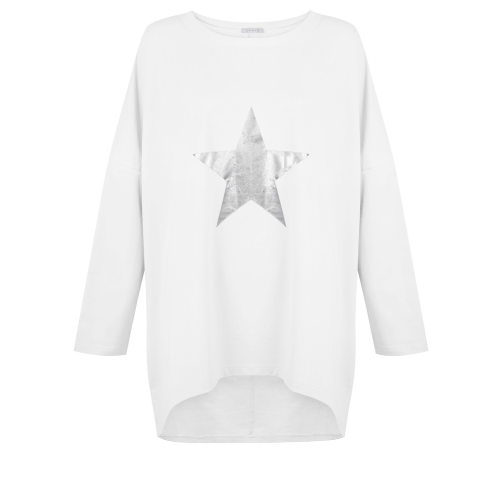 Chalk Olivia Star Top White 