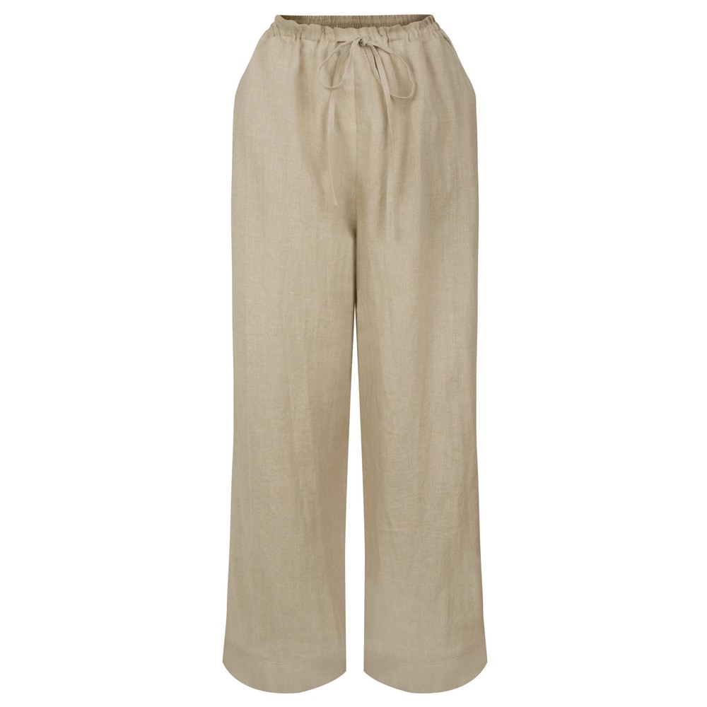 Chalk Polly Linen Pant Stone