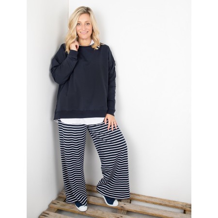 Chalk Lulu Navy Organic Cotton Sweatshirt - Blue