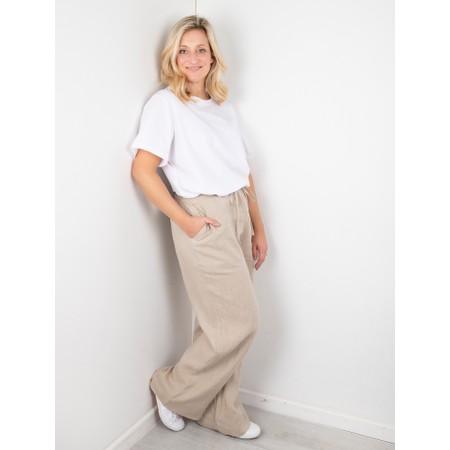 Chalk Polly Linen Pant - Grey