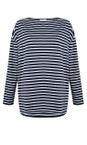 Chalk Navy / White Bryony X White Stripe Top  