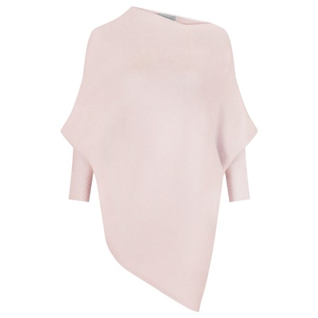 Amazing Woman Emilie Pale Pink Asymmetric Draped Jumper - Pink