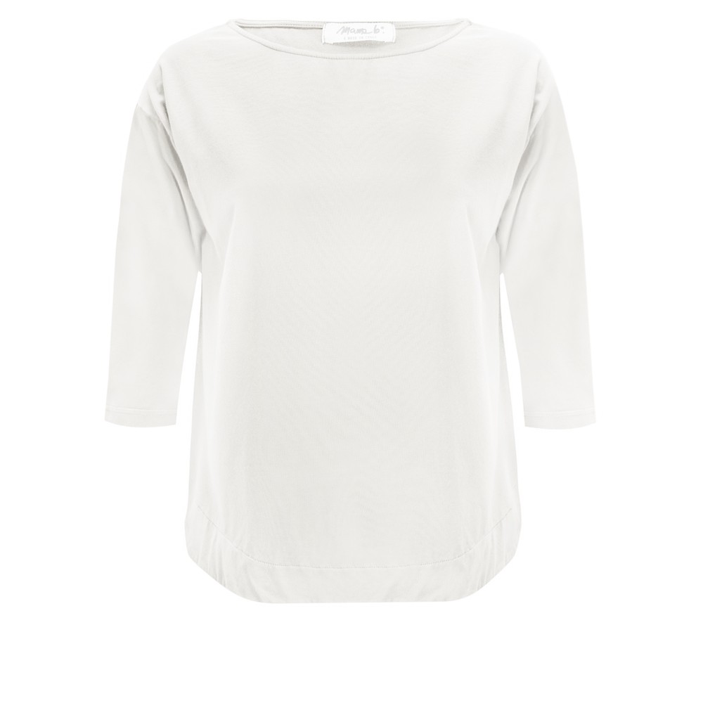 Mama B Tavolara U Latte Plain Jersey Top Latte