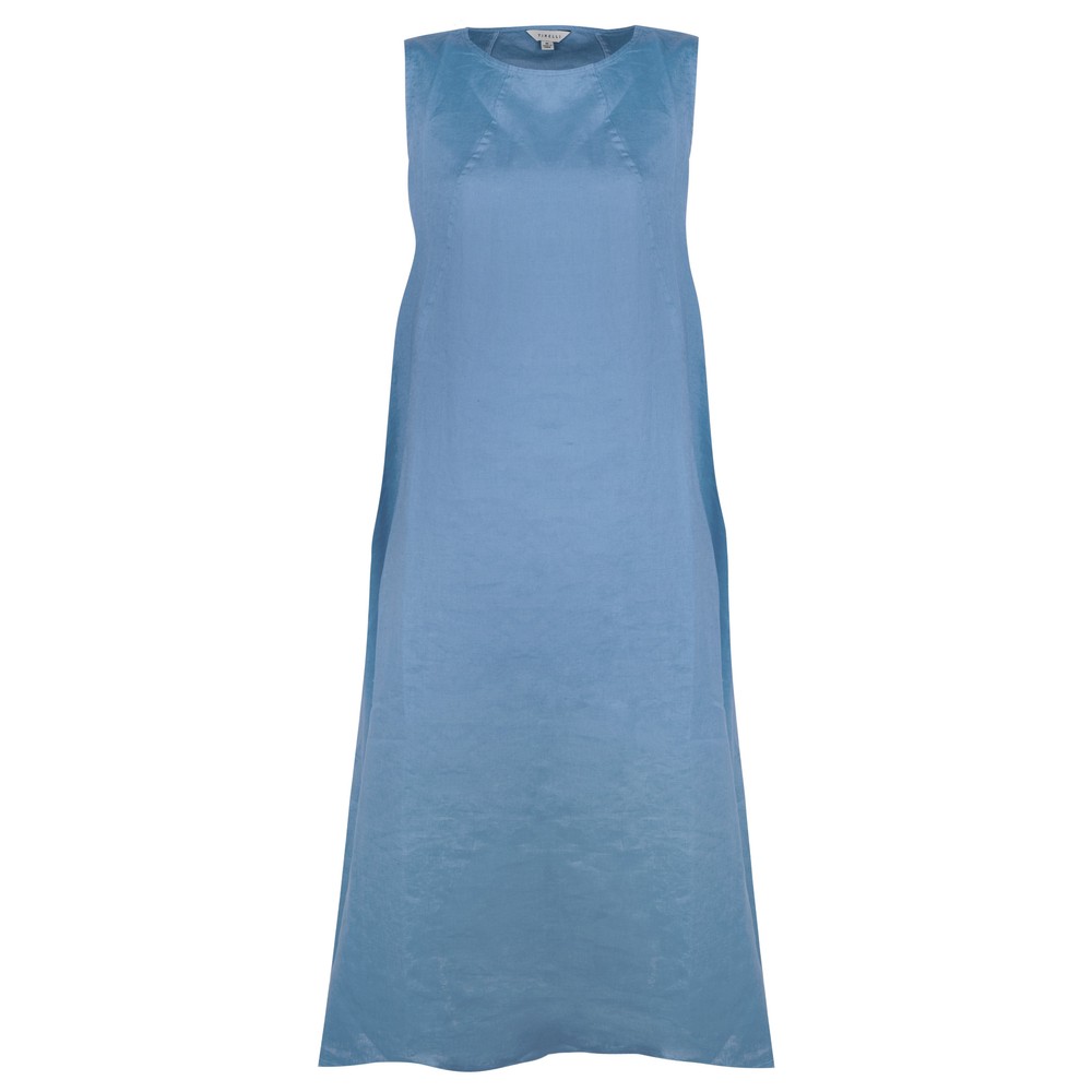 Tirelli Linen Seam Tank Coastal Blue Dress in Coastal Blue