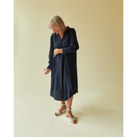 Chalk Julia Navy Shirt Dress - Blue