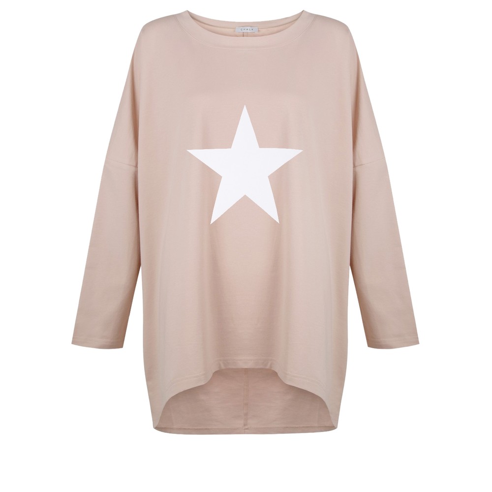 Chalk Olivia Star Top White / Pink
