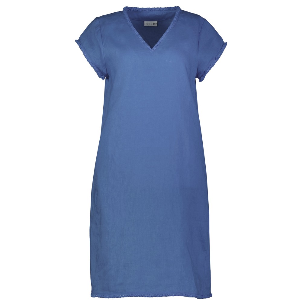 Foil Fringe Benefits Dress in Blue Bell