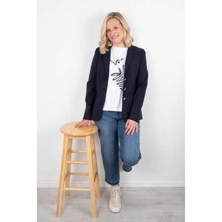 Robell Emilia Navy Fitted Jacket - Blue