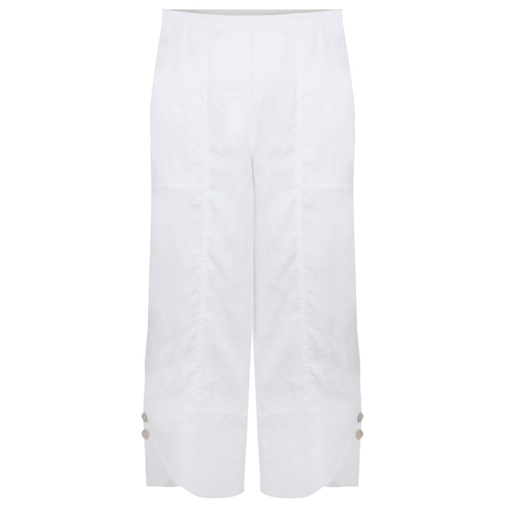 Foil Genie Us Linen Pant in White