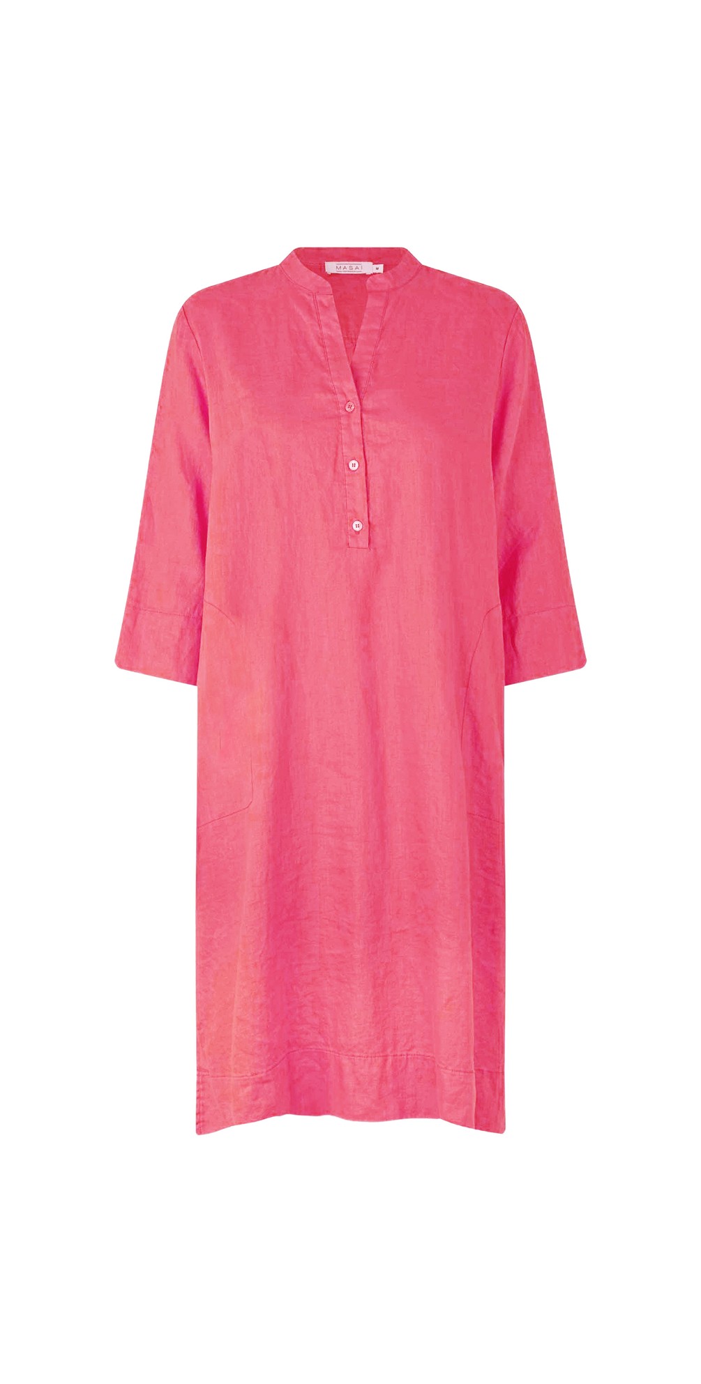 Masai Clothing MaNinane Azalea Pink Linen Dress in Azalea Pink