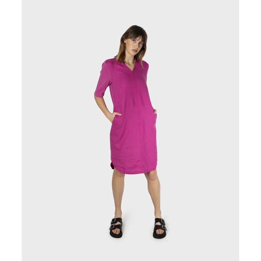 Sandwich Clothing Festival Fuchsia Linen Dress in Festival Fuchsia