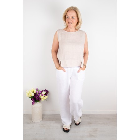 Amazing Woman Orla Long Linen Trouser - White