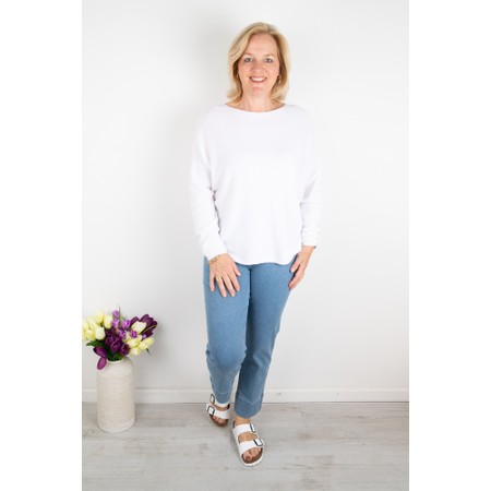 Amazing Woman Mya White Round Neck Knit - White